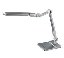 LED stmívatelná stolní lampa MATRIX - 10W, 600Lm, volba teploty světla, stříbrná